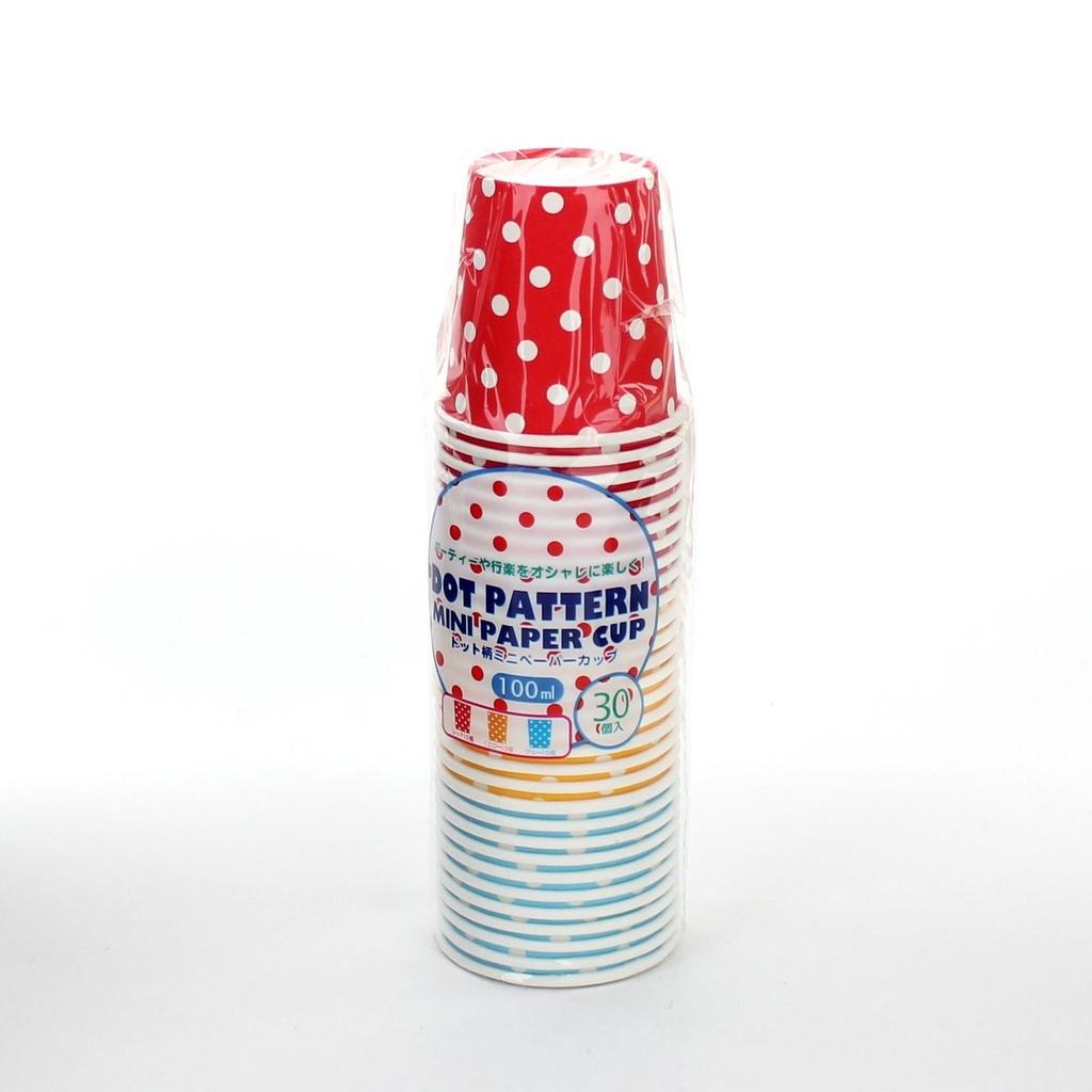 Set 30 cốc giấy chấm bi dung tích 100ml NHẬT BẢN