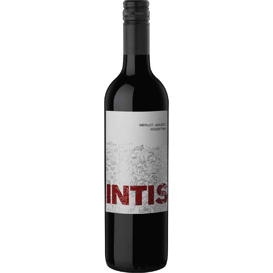 Rượu vang đỏ Argentina Intis Merlot Malbec 750ml 11.5% - 13.5% Không hộp