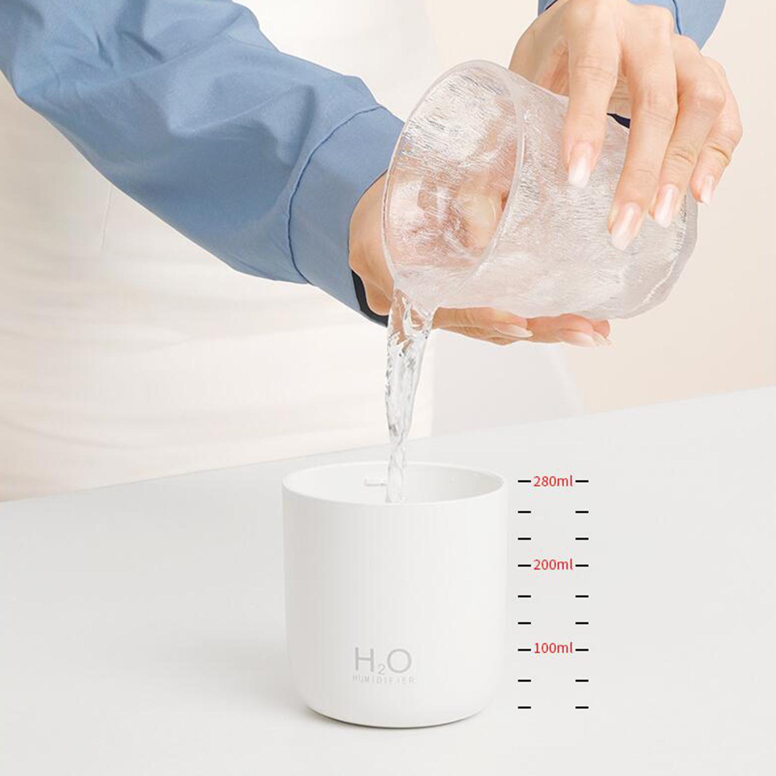 280ml Large Capacity Air Humidifier LED Night Light Diffuser Kitchen