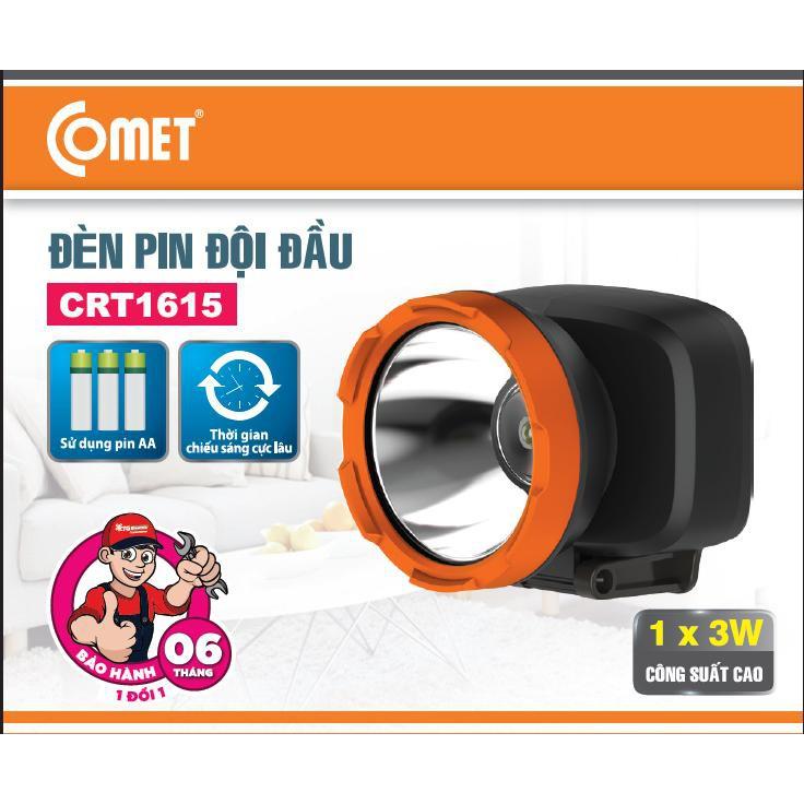 Đèn Pin Led Đội Đầu Comet CRT1615 1W Dùng Pin AA - Hàng chính hãng