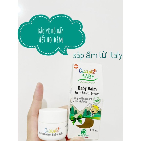 Sáp giữ ấm Cucciolo 15ml - bảo vệ hô hấp, giảm ho, sổ mũi khi nhiễm lạnh