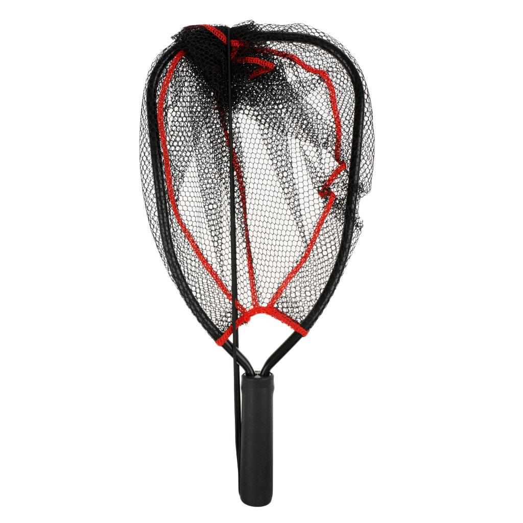 Aluminum Landing Net Catch And Release Nets Fly Fishing Nylon Mesh Brail Net