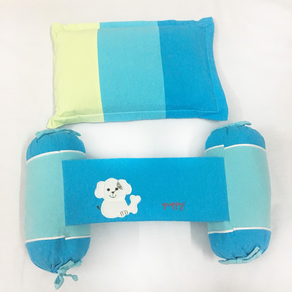 Bộ gối chặn kèm gối vỏ đỗ cho bé