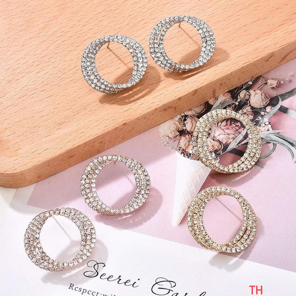 Bông tai bạc thời trang chất liệu bạc s925 MS095