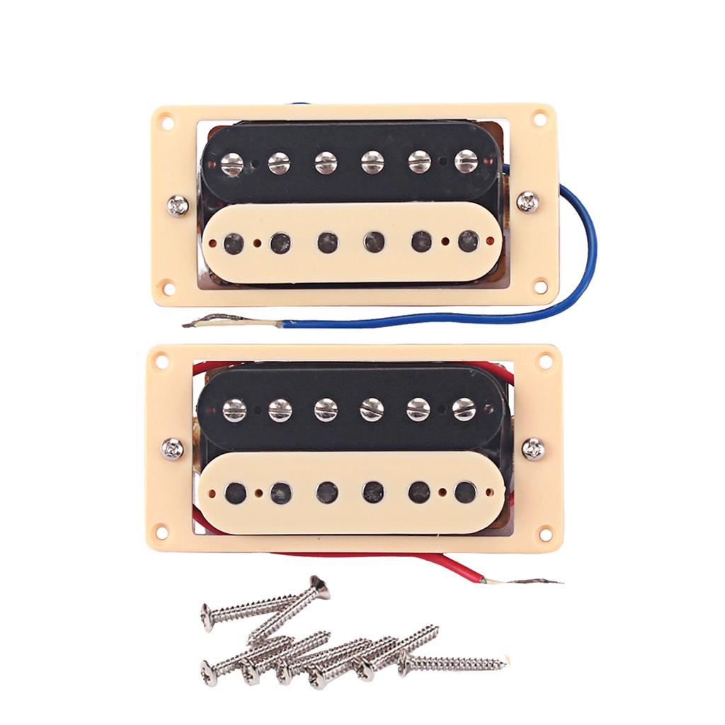 2 Chiếc Đồng Cổ Cầu Đàn Guitar Điện Humbucker Đôi Cuộn Dây Bán Tải 50mm/52mm