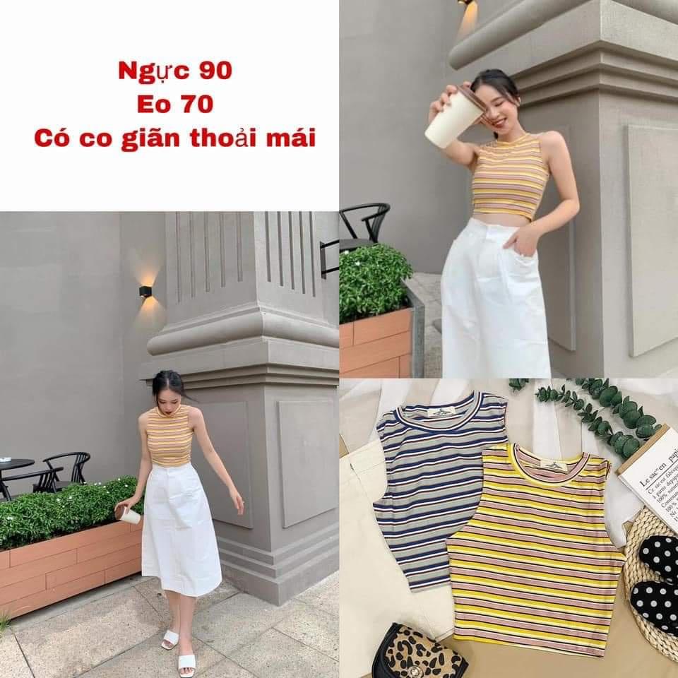 Áo ba lỗ nữ croptop cổ tròn, ôm body, sát nách, chất borip 100% cotton cao cấp, co giãn, 2 màu trẻ trung, QUYNHANHPUKA