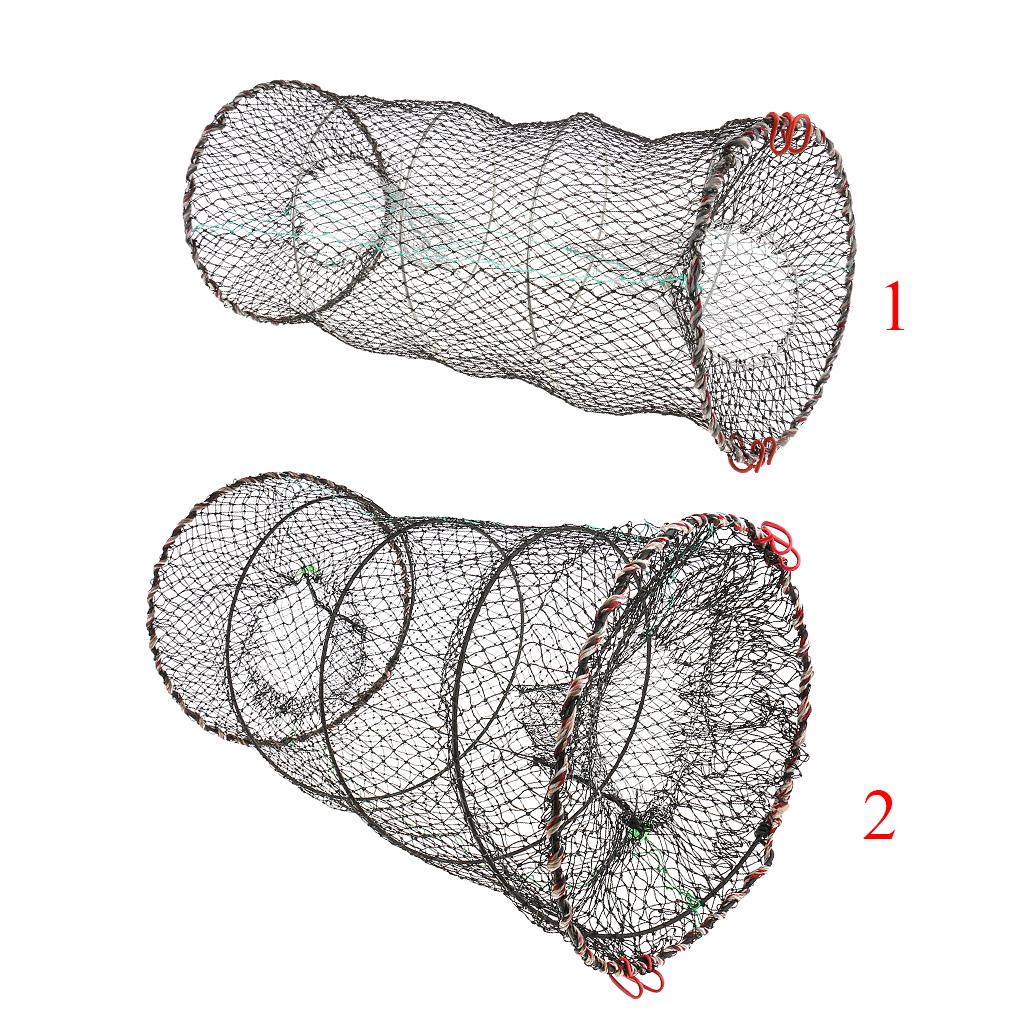 Foldable Net Trap Cast Dip Cage Fishing Crawfish Shrimp 25x45cm