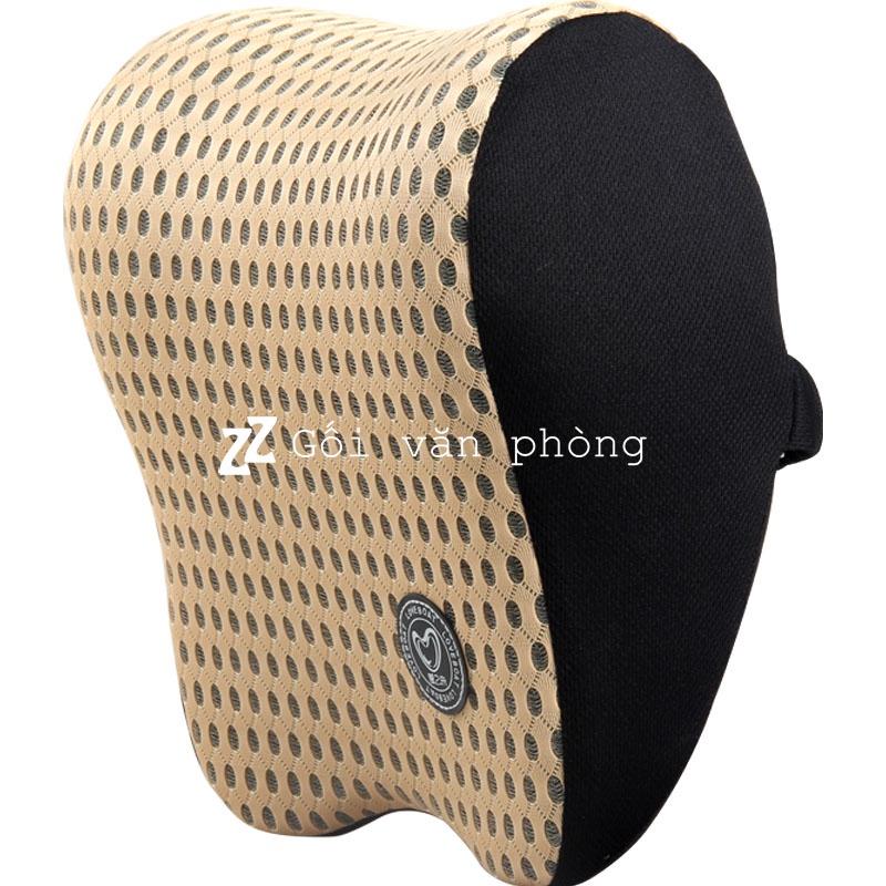 Gối đỡ cổ ô tô CAO CẤP cao su non chống đau vai gáy GLC-08