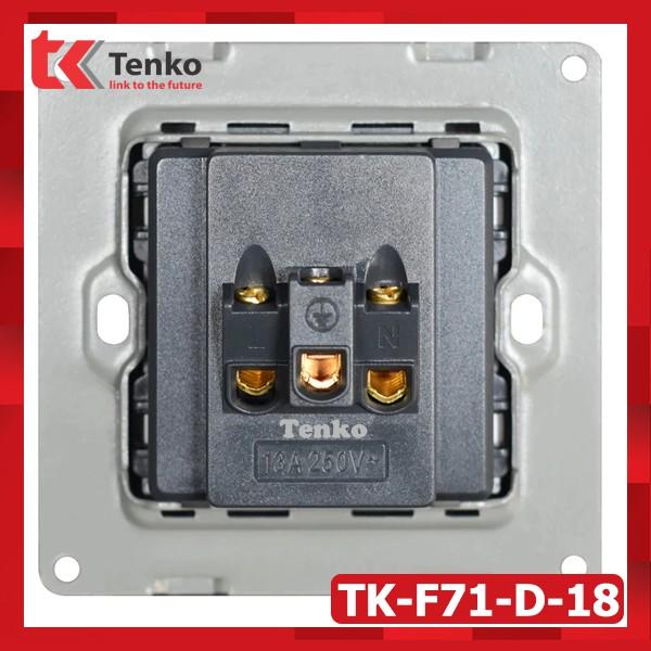 Ổ Cắm Đôi 3 Chấu Âm Tường Mặt Kính Cường Lực Cao Cấp TK-F71-D-18 Màu Vàng