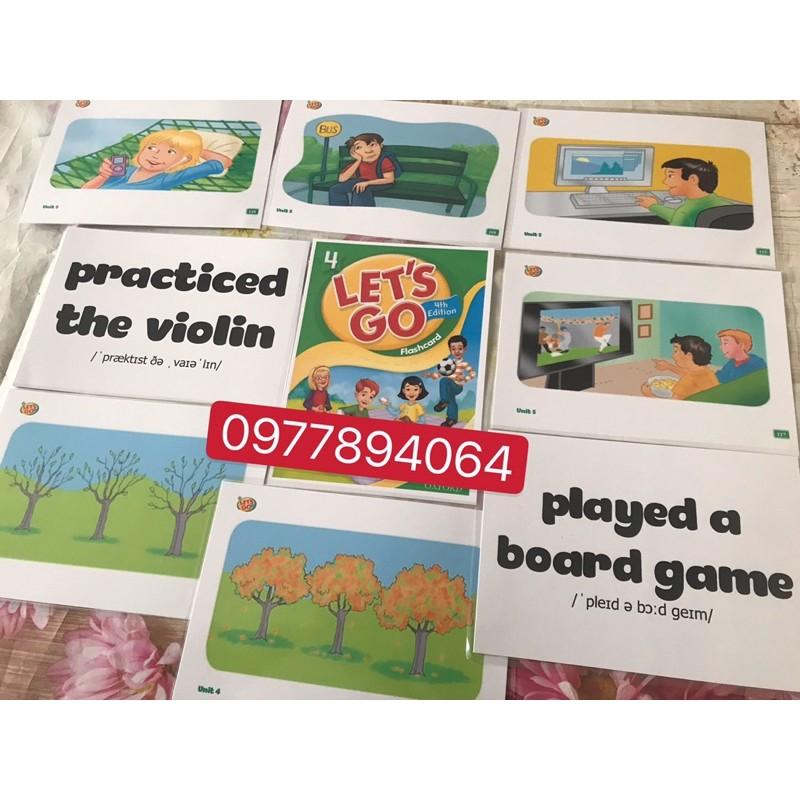 Thẻ Flashcards Tiếng Anh Let’s go 4 phiên bản 4th mới nhất ️ép plastics bền đẹp️