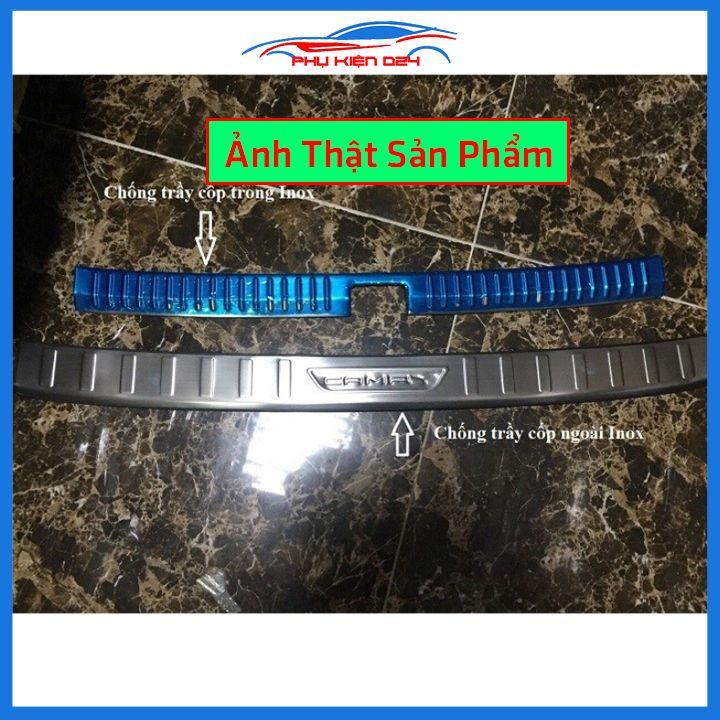 Ốp chống trầy cốp Camry 2019-2020-2021-2022 inox sáng bóng bảo vệ xe chống va đập