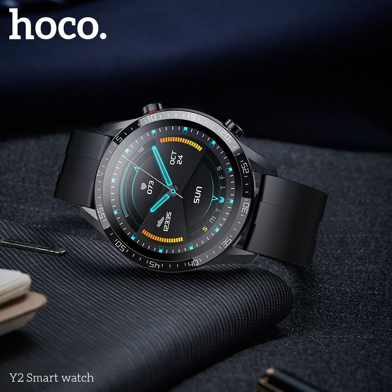 Đồng Hồ Thông Minh Smart Watch Hoco Y2 -Đo Nhịp Tim/Nghe Gọi/Chống Nước -Hàng Chính Hãng