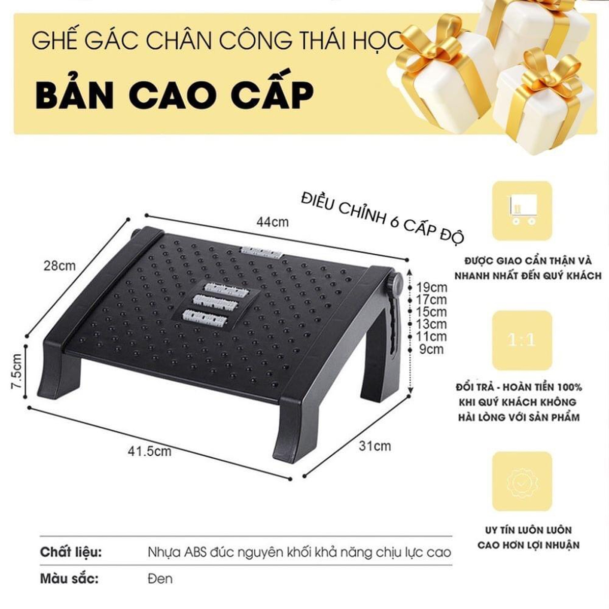 Kê chân công thái học Ergonomic Footrest