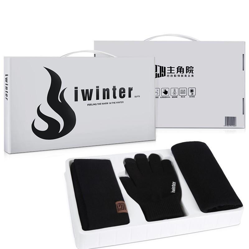 Set 3 món khăn len, mũ len, găng tay len cảm ứng nam, nữ IWINTER chất len cao cấp, mềm mịn