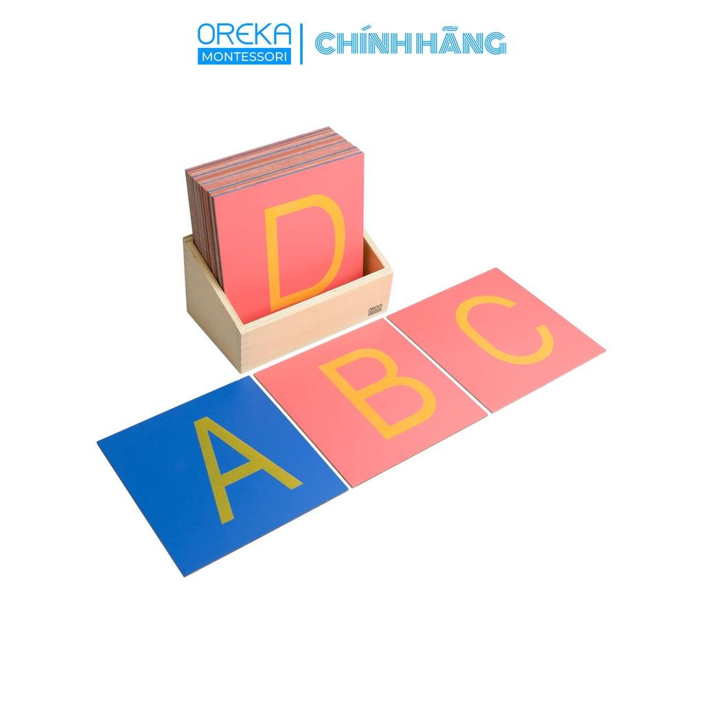 Đồ chơi trẻ em Oreka Montessori Hộp Bộ chữ nhám: Chữ In Hoa - 0420200