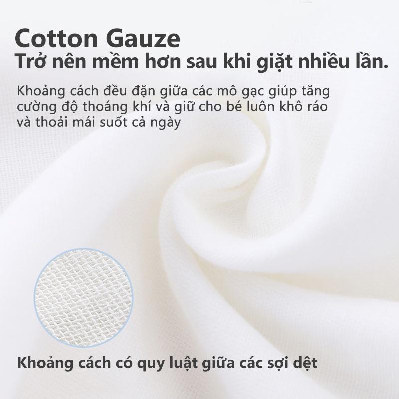 [Einmilk.ân ninh]Khăn thấm mồ hôi 4 lớp 100% cotton Muslin thấm hút nhanh,thoáng khí cao,cho trẻ khô ráo QAT