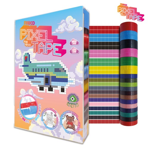 Tranh xé dán dành cho bé Fullkit Sinwoo Masking Tape 12 cuộn đủ màu sắc | Băng dính trang trí DIY