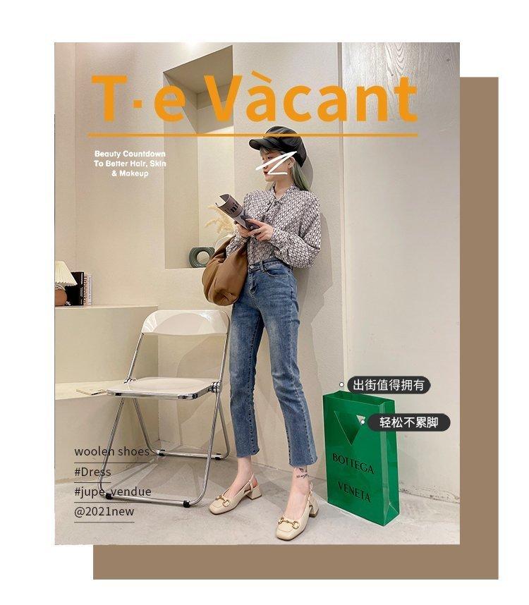 Giày Cao Gót Mũi Vuông Thời Trang Cho Nữ
