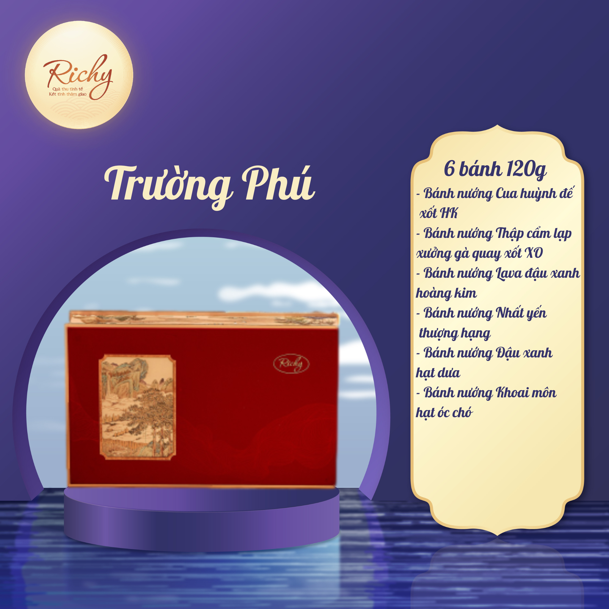 Bánh Trung Thu cao cấp - hộp Trường Phú