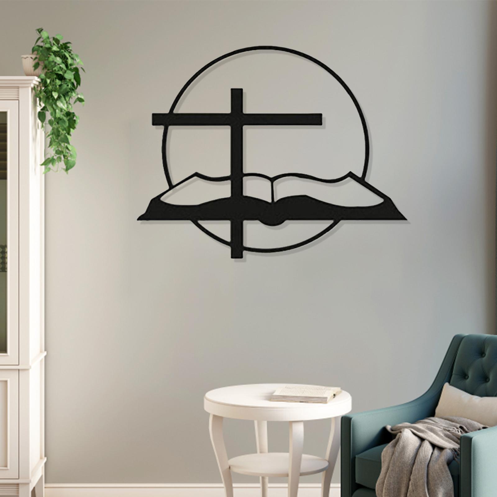Metal Wall Decor Sculpture Wall Hanging for Living Room Indoor Outdoor
