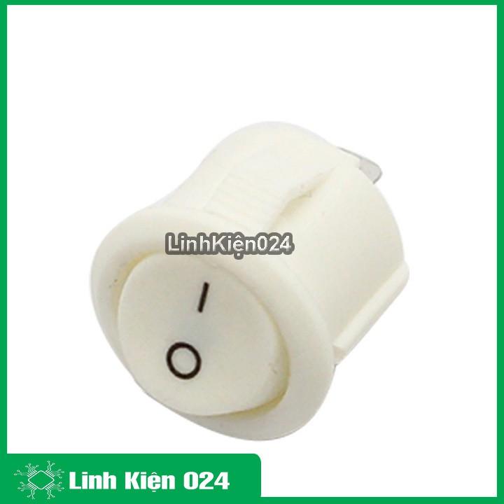 Công Tắc Tròn Nhỏ Màu Trắng Bập Bênh KCD1-103