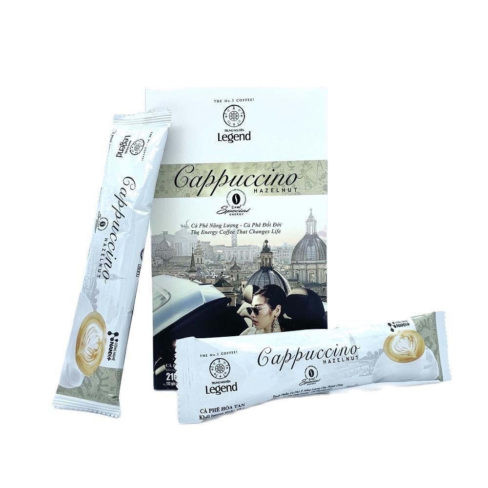 Cà phê Legend Cappuccino Hazelnut 12 gói