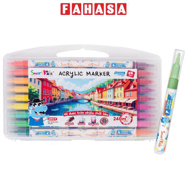 Hộp 36 Bút Lông Màu Acrylic - Smart Kids AM04