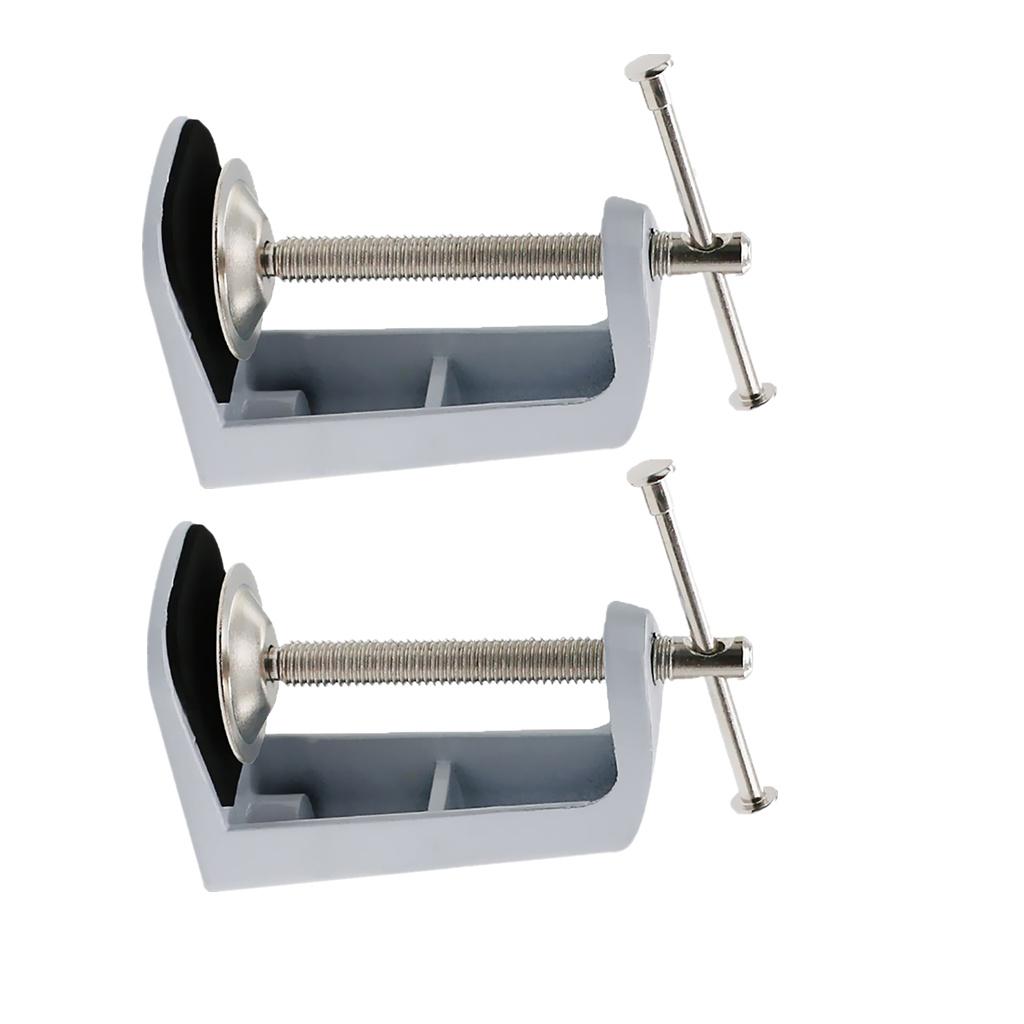 Bộ 2 Điều Chỉnh Cánh Tay Kẹp Đèn Bàn Kẹp Móc Khóa Xoay Giá Đỡ Đế Kim Loại, Phạm Vi Kẹp: 0-59 Mm