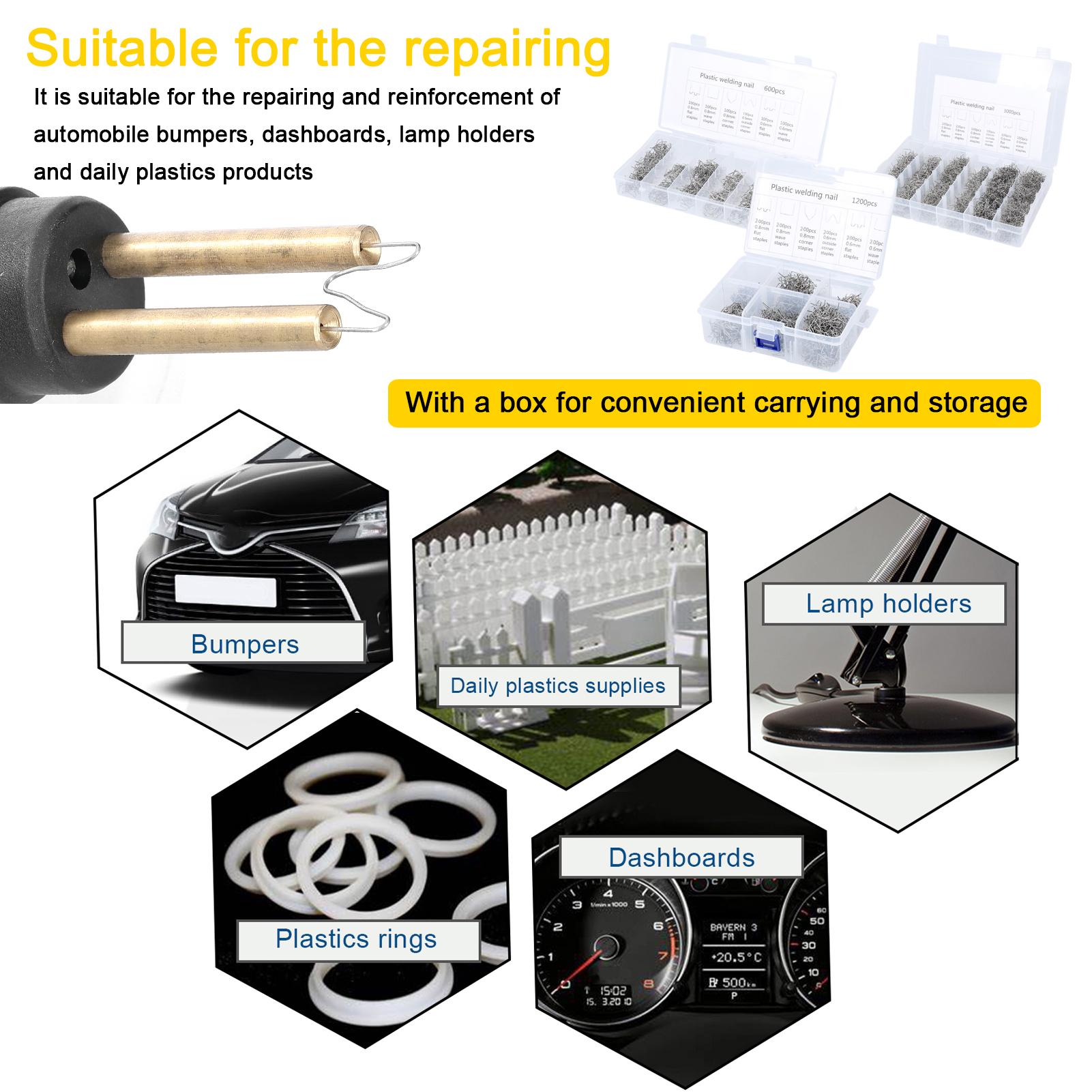 Cản xe dây hàn cho máy hàn nhựa Máy hàn nhựa Studs Máy sửa chữa ngoại hình nhựa Bộ ghim Bộ hàn sửa chữa Bộ ghim cắt sẵn tiêu chuẩn