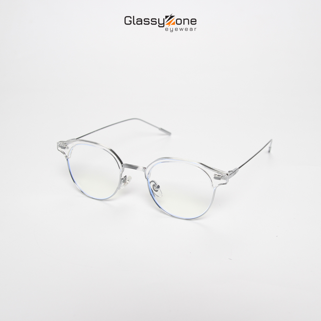Gọng kính cận, Mắt kính giả cận kim loại Form tròn Unisex Nam Nữ Yuta - GlassyZone