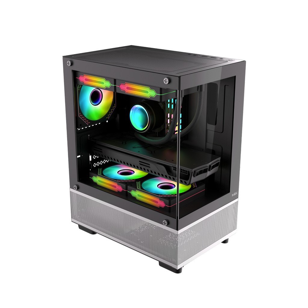 VỎ CASE MIK AETHER GAMING BLACK ( NO FAN) - Hàng Chính Hãng