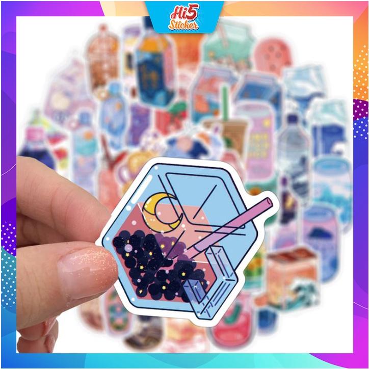 Sticker Hình Dán Trang Trí Các Thức Uống Sành Điệu ms#223