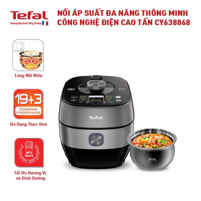 Nồi áp suất điện đa năng 5L cao tần Tefal CY638868 - Hàng chính hãng