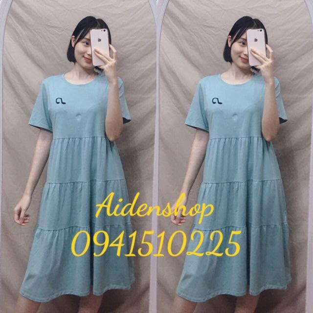 Váy bầu đầm bầu đẹp dáng suông cotton mát