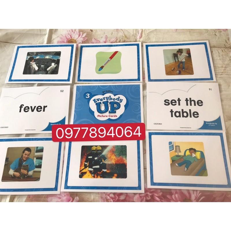 Thẻ Flashcards Tiếng Anh Everybody up 3 ép plastics bền đẹp