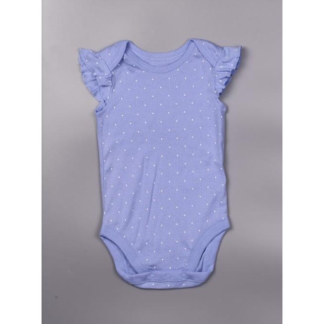Bodysuit cho bé hãng Carter's ngắn tay xanh chấm bi chất liệu cotton từ 0-24 tháng 2102006d