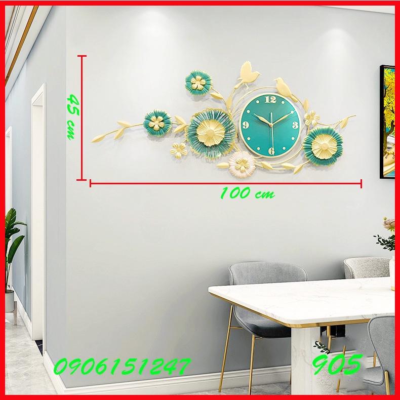 Đồng hồ treo tường trang trí decor 905 kích thước 100 x 45 cm