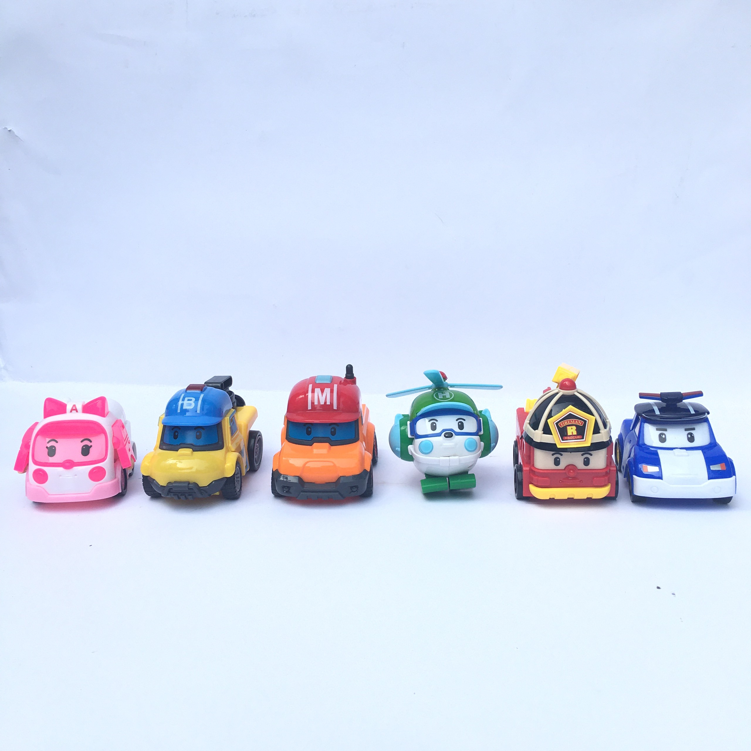 Đồ chơi trẻ em xe Bus Đội bay siêu đẳng Biến Hình Robocar Poli và những người bạn - Bộ 6 con