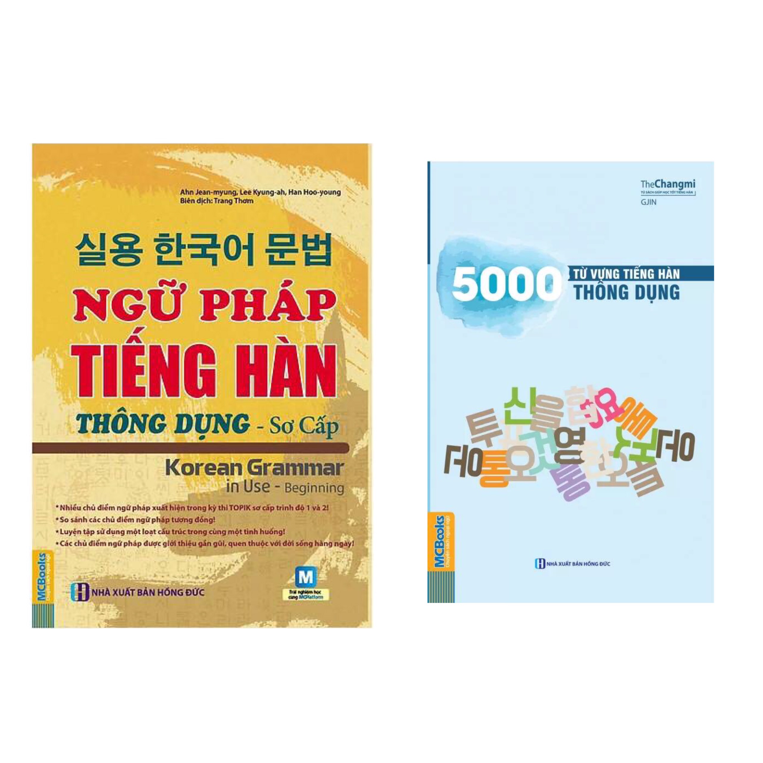 Combo Sách Học Tiếng Hàn: Ngữ Pháp Tiếng Hàn Thông Dụng - Sơ Cấp (Dùng APP MCBooks) + 5000 Từ Vựng Tiếng Hàn Thông Dụng / Sách Học Ngoại Ngữ Hay (Tặng Kèm Bookmark Thiết Kế Happy Life)