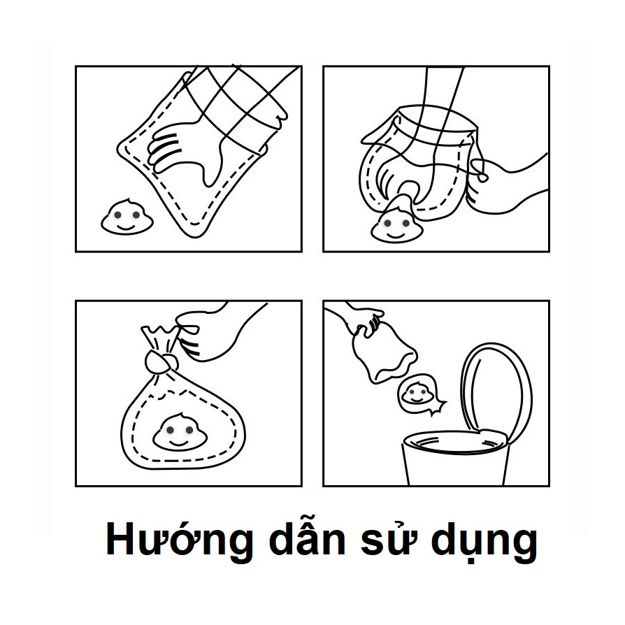 Hộp đựng túi rác vệ sinh cho Chó Mèo hình bầu dục dài 10cm Kèm 1 cuộn túi đựng Chất liệu nhựa chắc chắn Nhỏ gọn Tiện lợi