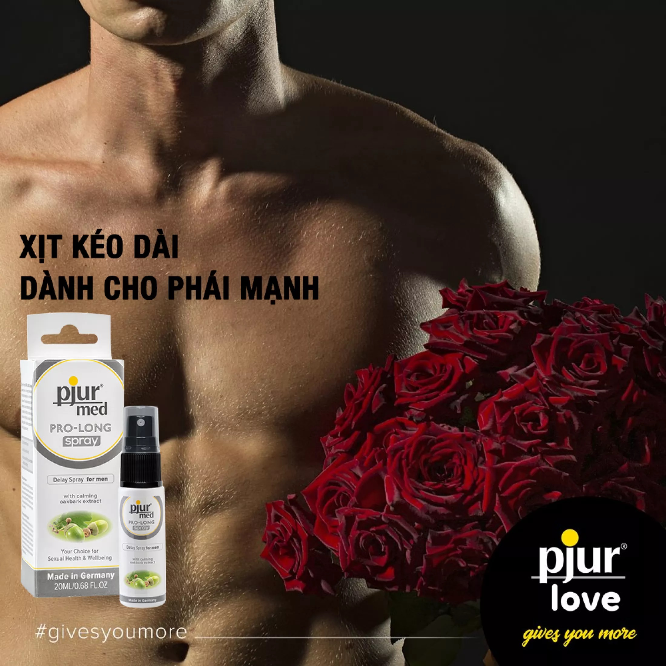 Chai xịt kéo dài thời gian cho nam giới Pjur Med Pro-Long chai 20ml - Giải pháp hiệu quả cho vấn đề xuất tinh sớm - Hàng chính hãng - Made in Germany