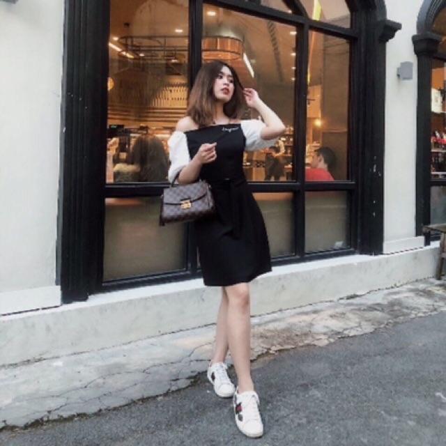 ĐẦM ĐEN DỰ TIỆC PHỐI TAY BỒNG