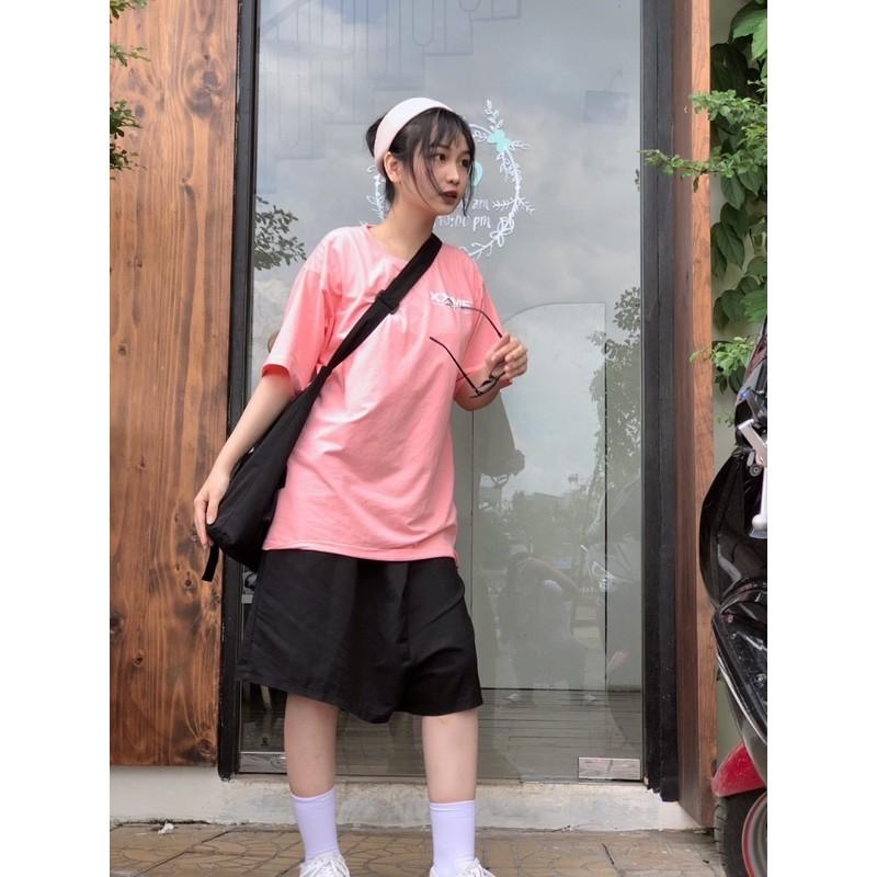 Áo thun cao cấp cotton Twist Logo màu hồng XXME