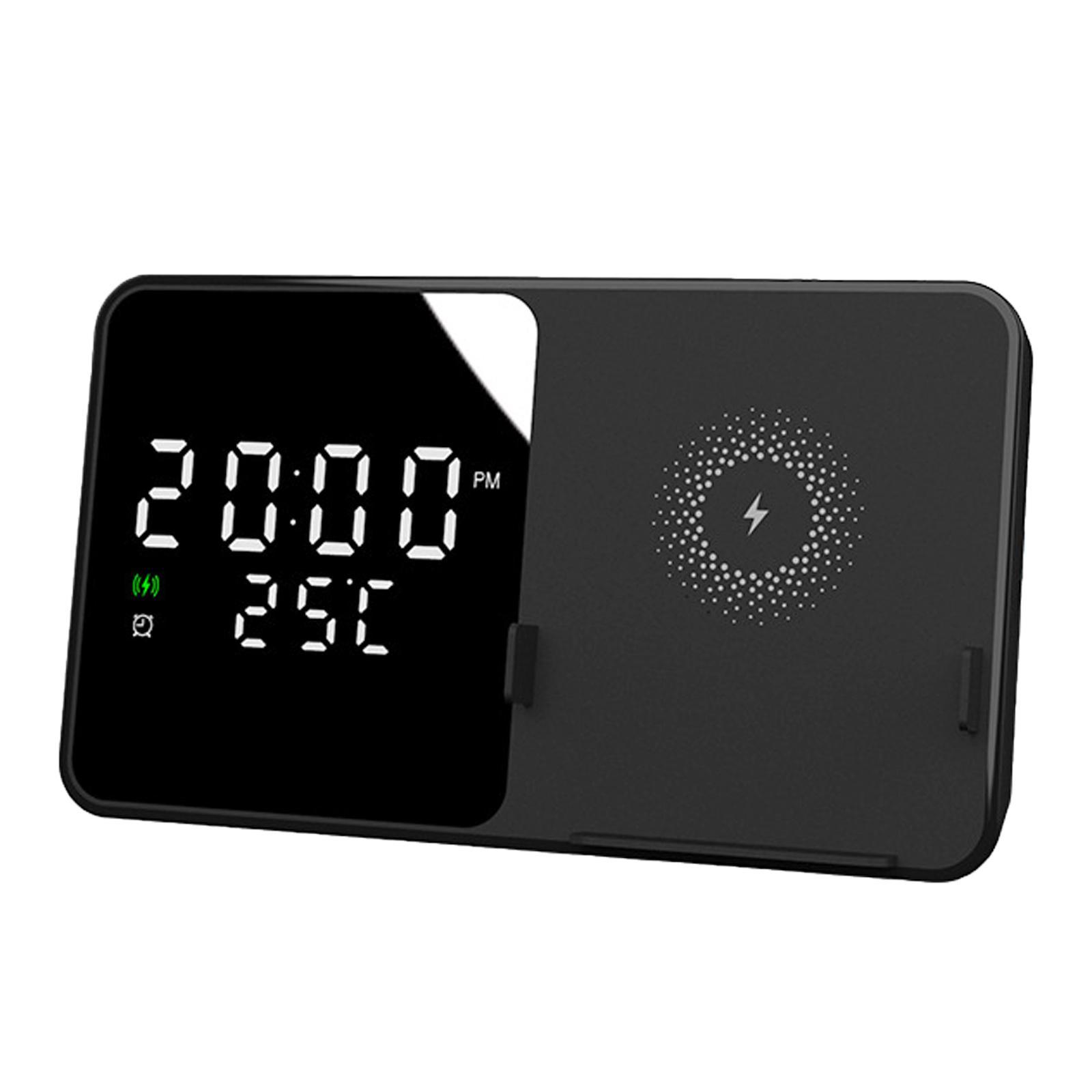 15W Clock Charging Stand Black
