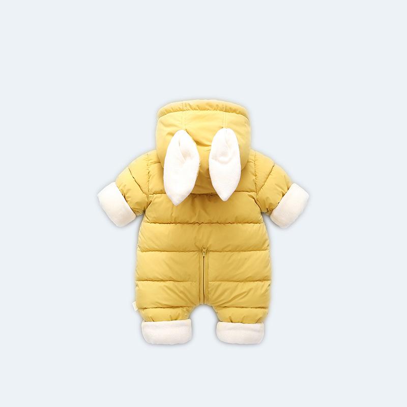 OLEKID 2021 Mùa Đông Cho Bé Rompers Plus Nhung Ấm Cho Bé Gái Snowsuit Hoạt Hình Thỏ Con Bé Trai Liền Quần Cho Bé Áo Liền Quần Quần Áo