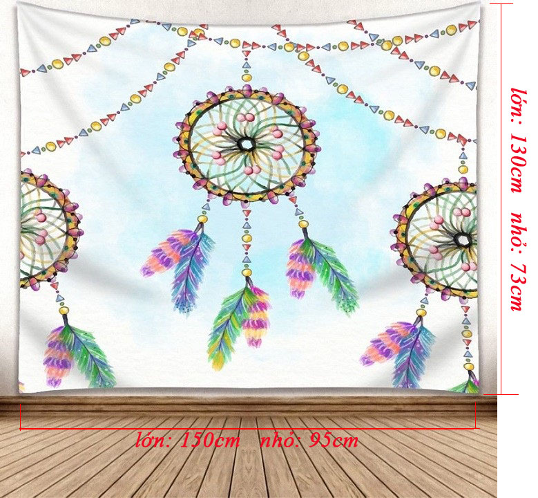 Tranh vải treo tường dreamcatcher trang trí đáng yêu