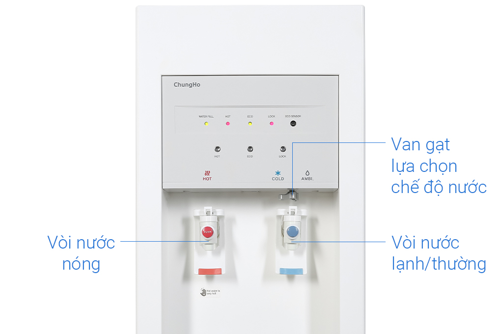 Máy lọc nước RO nóng nguội lạnh ChungHo CHP-3800ST1 4 lõi - Hàng chính hãng