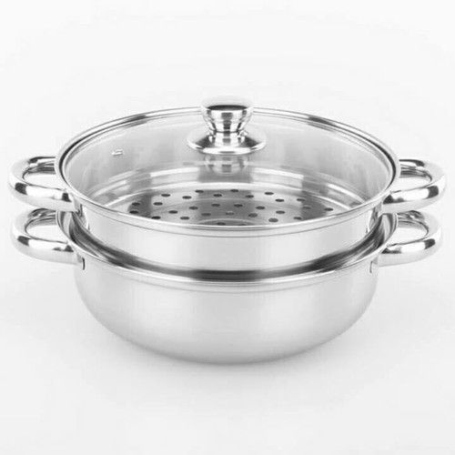 NỒI HẤP XỬNG 2 TẦNG INOX MẶT KÍNH - JL