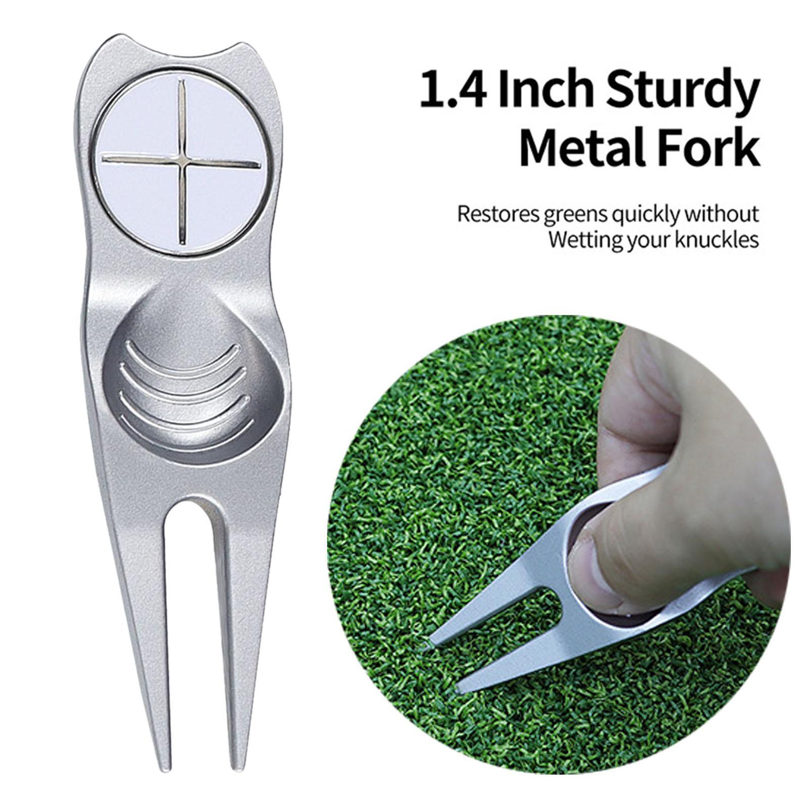 Golf Repair Tool Golf Ball Marker Alloy Putting Tool Portable Golf Accessories Supplies Golf Training Aid Golf Gift