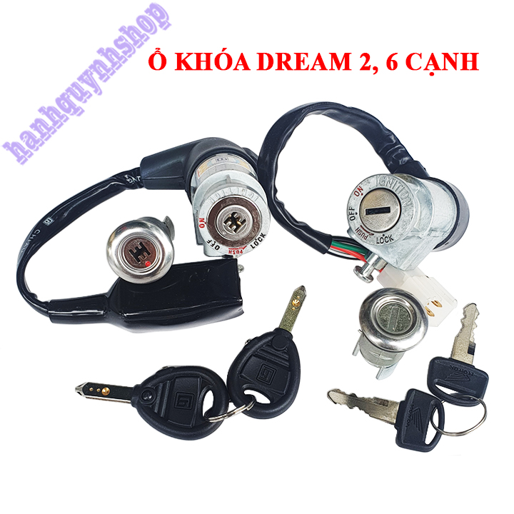 Ổ khóa xe Dream 2 cạnh, 6 cạnh loại đẹp